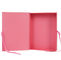 本はリボンの装飾が付いているピンクによって印刷される磁気ボール紙のギフト用の箱を形づける