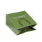 歪んだハンドルPPが付いているISO9001 SGSの緑のクラフトの紙袋