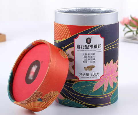 転がり端のボール紙 シリンダー茶のためのクラフト紙の缶をアルミ ホイル